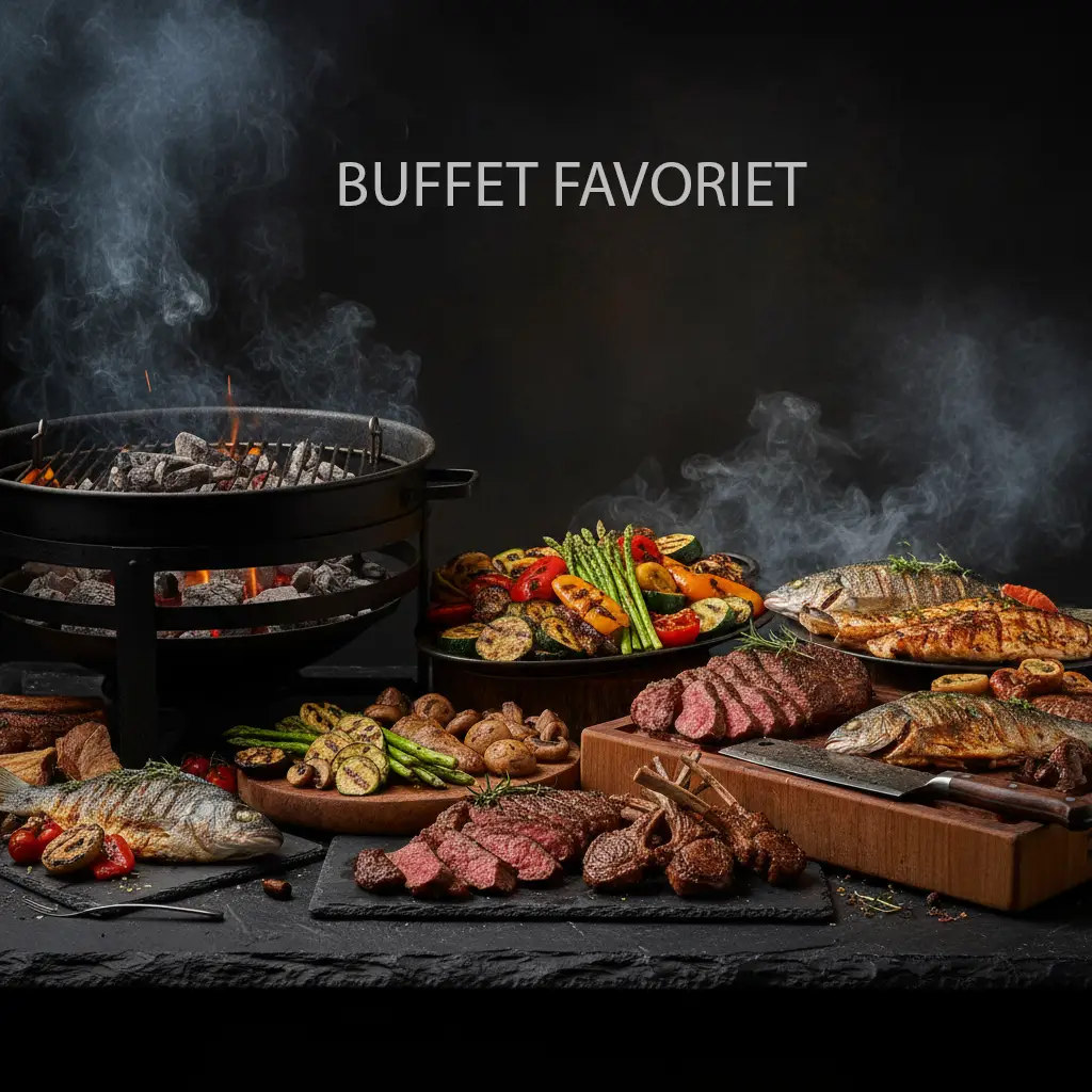 Favoriet buffet van Jeffs Catering